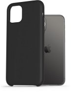 Handyhülle AlzaGuard Premium Liquid Silicon iPhone 11 Pro schwarz - Kryt na mobil