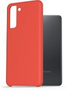 AlzaGuard Premium Liquid Silicone Case Samsung Galaxy S21 5G piros tok - Telefon tok