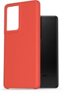 AlzaGuard Premium Liquid Silicone Case Samsung Galaxy S21 Ultra 5G piros tok - Telefon tok