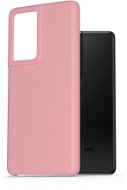 AlzaGuard Premium Liquid Silicone Case for Samsung Galaxy S21 Ultra 5G Pink - Phone Cover