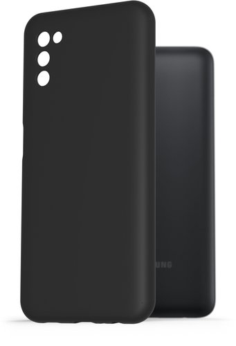 AlzaGuard Premium Liquid Silicone Case for Samsung Galaxy A03s Black - Phone Cover - Main image
