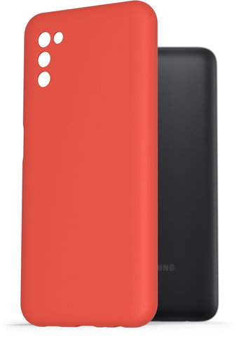 AlzaGuard Premium Liquid Silicone Case for Samsung Galaxy A03s Red - Phone Cover - Main image