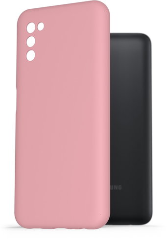 AlzaGuard Premium Liquid Silicone Case for Samsung Galaxy A03s Pink - Phone Cover - Main image