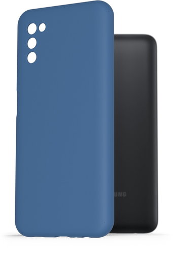 AlzaGuard Premium Liquid Silicone Case for Samsung Galaxy A03s Blue - Phone Cover - Main image