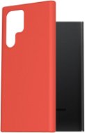 AlzaGuard Premium Liquid Silicone Case a Samsung Galaxy S22 Ultra készülékhez - piros - Telefon tok