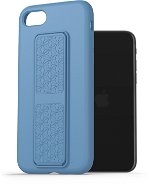 AlzaGuard Liquid Silicone Case with Stand for iPhone 7 / 8 / SE 2020 / SE 2022 Blue - Phone Cover