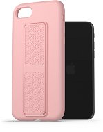 AlzaGuard Liquid Silicone Case with Stand for iPhone 7 / 8 / SE 2020 / SE 2022 Pink - Phone Cover