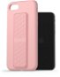 AlzaGuard Liquid Silicone Case mit Ständer für iPhone 7 / 8 / SE 2020 / SE 2022 - rosa - Handyhülle