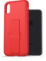 AlzaGuard Liquid Silicone Case with Stand for iPhone X/Xs Red - Phone Cover