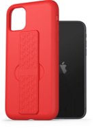 AlzaGuard Liquid Silicone Case with Stand iPhone 11 piros tok - Telefon tok