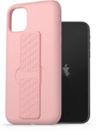AlzaGuard Liquid Silicone Case with Stand for iPhone 11 Pink - Phone Cover