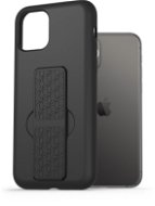 Handyhülle AlzaGuard Liquid Silicone Case mit Ständer für iPhone 11 Pro - schwarz - Kryt na mobil