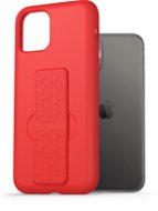 AlzaGuard Liquid Silicone Case with Stand iPhone 11 Pro piros tok - Telefon tok