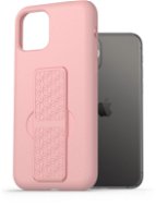 AlzaGuard Liquid Silicone Case with Stand iPhone 11 Pro rózsaszín tok - Telefon tok