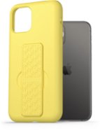 AlzaGuard Liquid Silicone Case with Stand for iPhone 11 Pro Yellow - Phone Cover