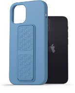 AlzaGuard Liquid Silicone Case with Stand for iPhone 12 mini Blue - Phone Cover