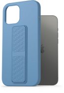 AlzaGuard Liquid Silicone Case with Stand iPhone 12 Pro Max kék tok - Telefon tok