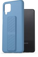 AlzaGuard Liquid Silicone Case with Stand Samsung Galaxy A12 kék tok - Telefon tok