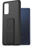 AlzaGuard Liquid Silicone Case mit Ständer für Samsung Galaxy S20 FE - schwarz - Handyhülle