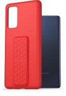 AlzaGuard Liquid Silicone Case with Stand Samsung Galaxy S20 FE piros tok - Telefon tok