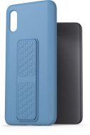 AlzaGuard Liquid Silicone Case with Stand for Xiaomi Redmi 9A Blue - Phone Cover