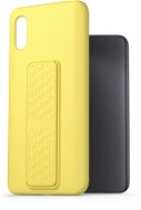 AlzaGuard Liquid Silicone Case with Stand for Xiaomi Redmi 9A Yellow - Phone Cover