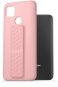 AlzaGuard Liquid Silicone Case with Stand for Xiaomi Redmi 9C Pink - Phone Cover