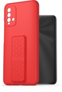 AlzaGuard Liquid Silicone Case with Stand for Xiaomi Redmi 9T Red - Phone Cover