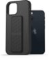 AlzaGuard Liquid Silicone Case mit Ständer für iPhone 13 Mini - schwarz - Handyhülle