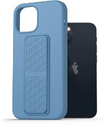 AlzaGuard Liquid Silicone Case with Stand pre iPhone 13 Mini modrý - Kryt na mobil