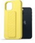 AlzaGuard Liquid Silicone Case with Stand pre iPhone 13 Mini žltý - Kryt na mobil