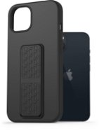 AlzaGuard Liquid Silicone Case with Stand for iPhone 13 Black - Phone Cover