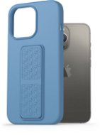 AlzaGuard Liquid Silicone Case with Stand for iPhone 13 Pro Blue - Phone Cover