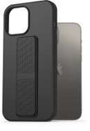 AlzaGuard Liquid Silicone Case with Stand pre iPhone 13 Pro Max čierny - Kryt na mobil