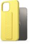 AlzaGuard Liquid Silicone Case mit Ständer für iPhone 13 Pro Max - gelb - Handyhülle