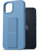 AlzaGuard Liquid Silicone Case with Stand az iPhone 14 készülékhez - kék - Telefon tok