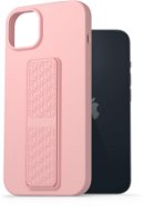 AlzaGuard Liquid Silicone Case with Stand tok az iPhone 14 Plus készülékhez - rózsaszín - Telefon tok