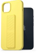AlzaGuard Liquid Silicone Case with Stand for iPhone 14 Plus yellow - Phone Cover