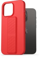 AlzaGuard Liquid Silicone Case with Stand az iPhone 14 Pro Max készülékhez - piros - Telefon tok
