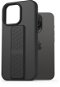 AlzaGuard Liquid Silicone Case with Stand for iPhone 15 Pro black - Phone Cover