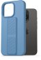 AlzaGuard Liquid Silicone Case with Stand für iPhone 15 Pro blau - Handyhülle