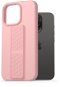 AlzaGuard Liquid Silicone Case with Stand für iPhone 15 Pro rosa - Handyhülle