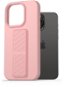 AlzaGuard Liquid Silicone Case with Stand for iPhone 15 Pro Max pink - Phone Cover