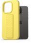 AlzaGuard Liquid Silicone Case with Stand na iPhone 15 Pro Max žltý - Kryt na mobil