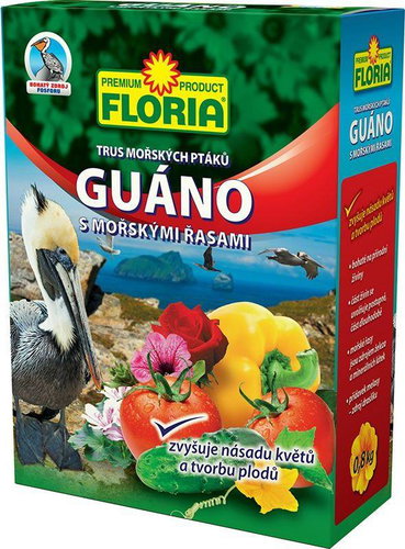 AGRO Fertilizer FLORIA Guano with seaweed, 0,8 kg - Fertiliser - Main image