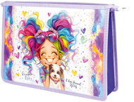 ARGUS A4 Plastic Document Folder Rainbow Ella - School Bag Organiser