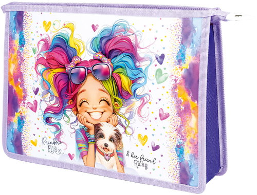 ARGUS A4 Plastic Document Folder Rainbow Ella - School Bag Organiser - Main image