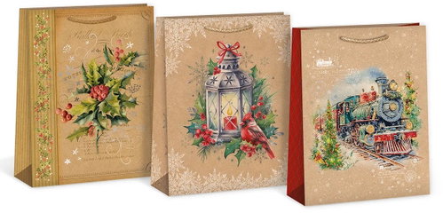 ARGUS NATUR T4N Christmas baubles, 3pcs mix, V4 - Gift Bag - Main image