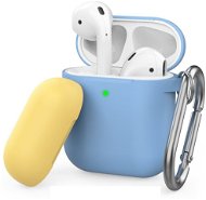 AhaStyle Case Airpods 1 & 2 with Clip Blue/Yellow - Headphone Case