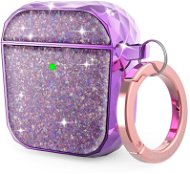 AhaStyle Glitter protection Airpods 1 & 2 case purple - Puzdro na slúchadlá